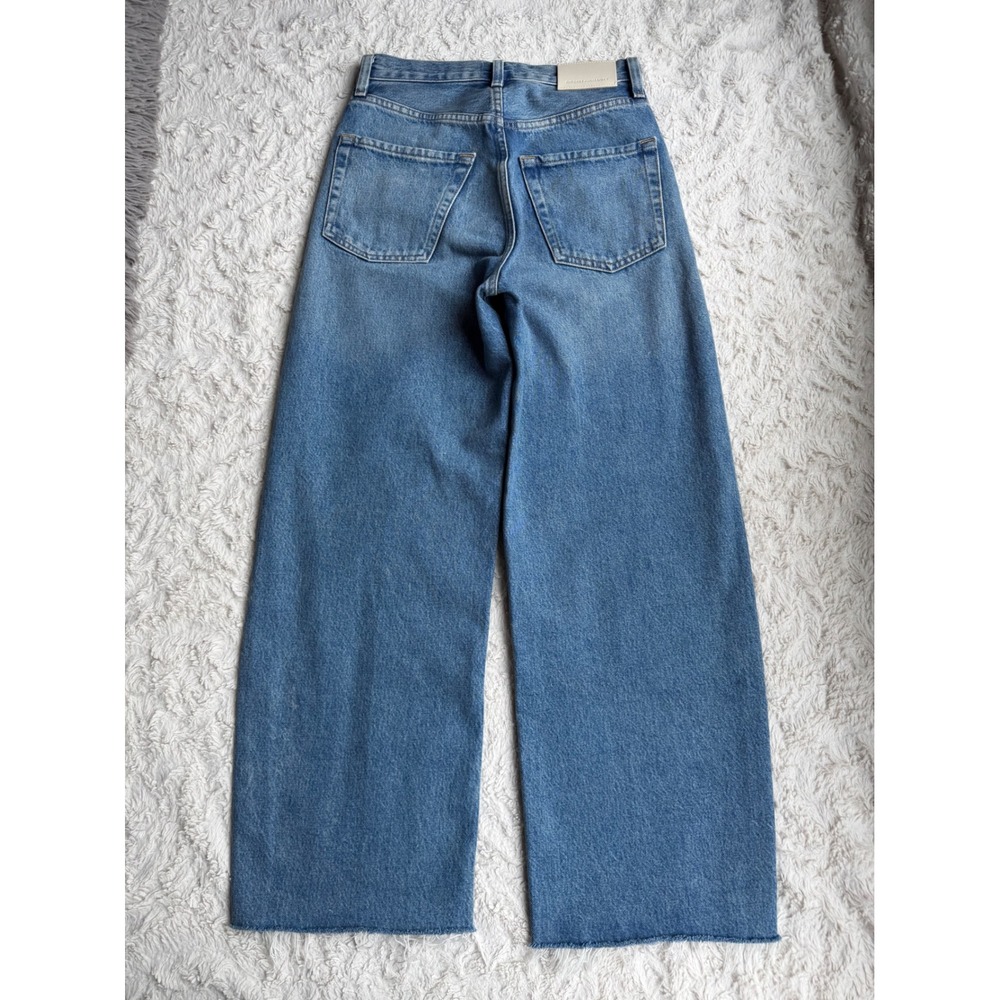 Citizens of Humanity Ayla Raw Hem Crop Jeans Doheny Blue Wide Leg 24 2117-3017 - Picture 12 of 15